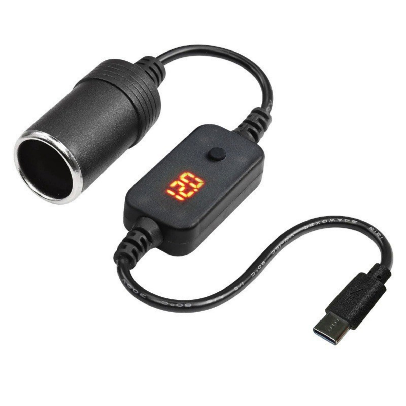 Accessories Experts Vape - Adapter USB-C na gniazdo zapalniczki samochodowej