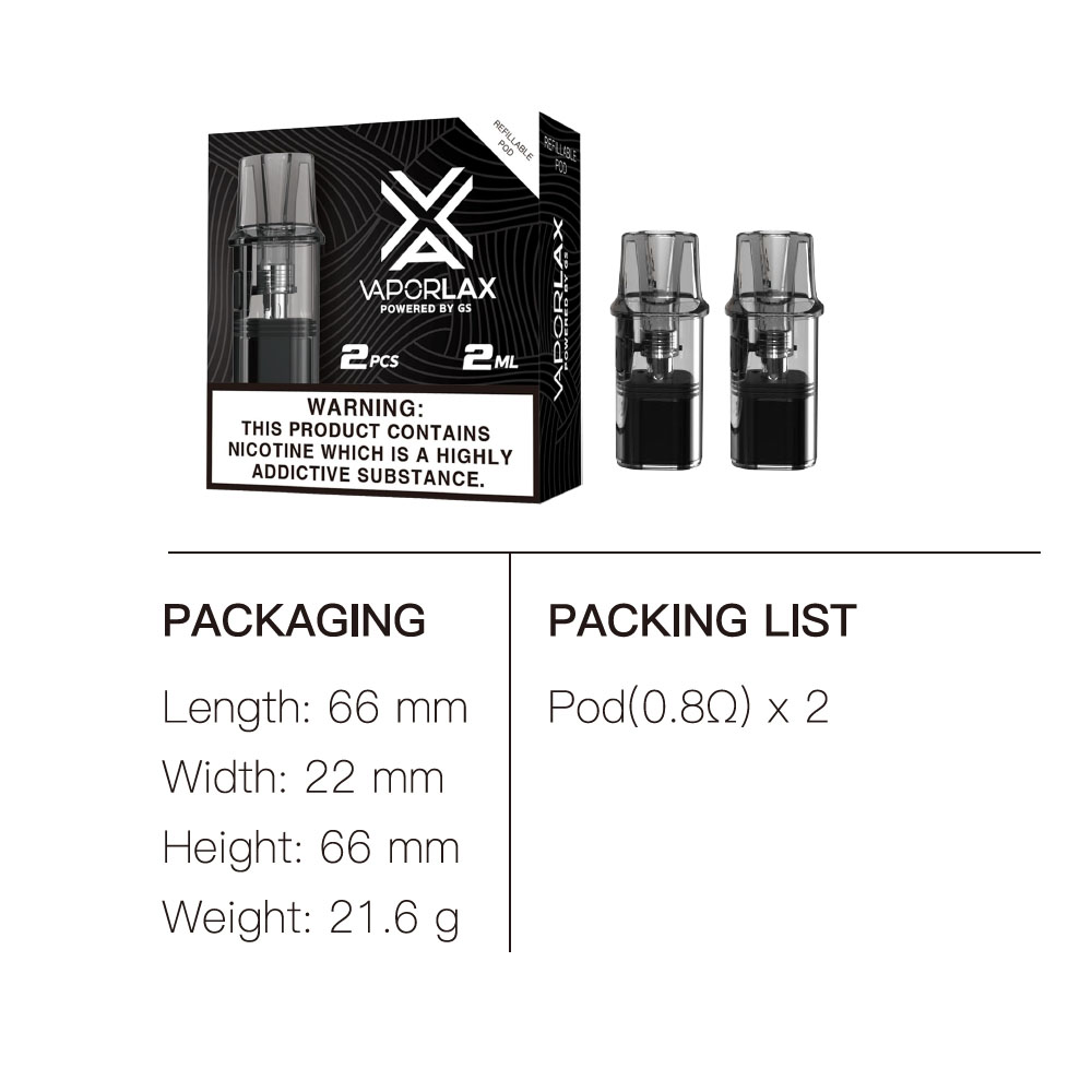 VaporLax Nano Cartridge 2ml z  – Vaping Area recenzja i cena